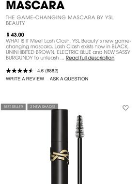 Yves Saint Laurent Lash Clash Mascara — Black